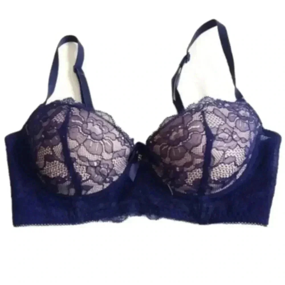 Secret Possessions Navy Lace Bustier Bra